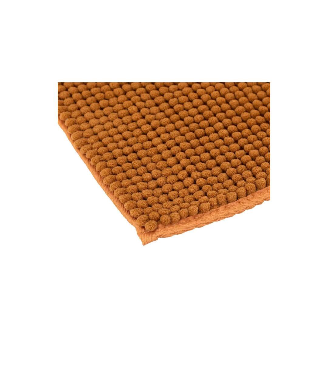 Tapis de Salle de Bain Chenille 50x80cm Marron Tabac-2