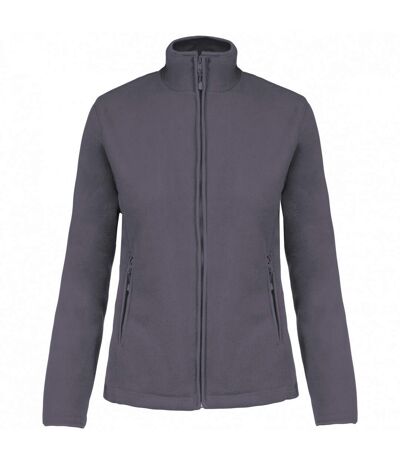 Womens/ladies maureen microfleece jacket convoy grey Kariban