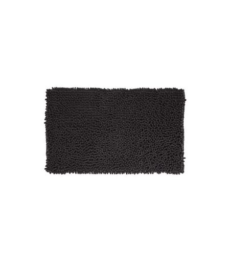 Tapis de Salle De Bain Maxi Chenille 50x80cm Noir