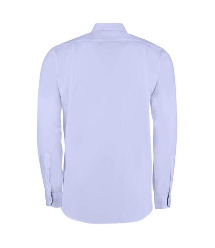 Chemise à manches longues homme bleu clair / bleu marine Kustom Kit