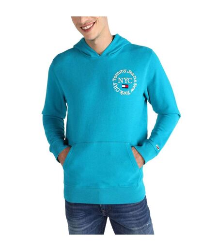 Sweat À Capuche Motif/style Logo Homme Bleu Sarcelle Tommy Hilfiger