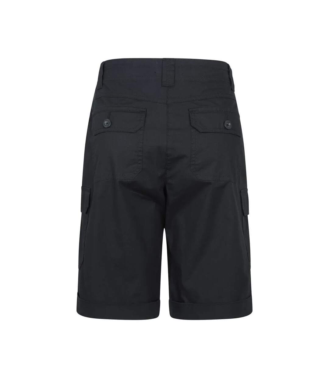 Womens/ladies Coast Stretch Cargo Shorts Black Mountain Warehouse-2