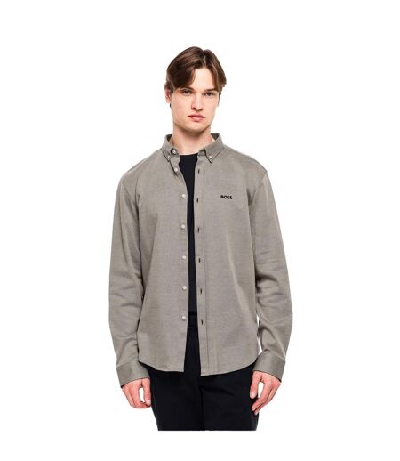 Chemise Motif/style Logo Motion Homme Beige Foncé Boss