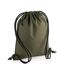 Sac à cordon taille unique vert kaki Bagbase-1