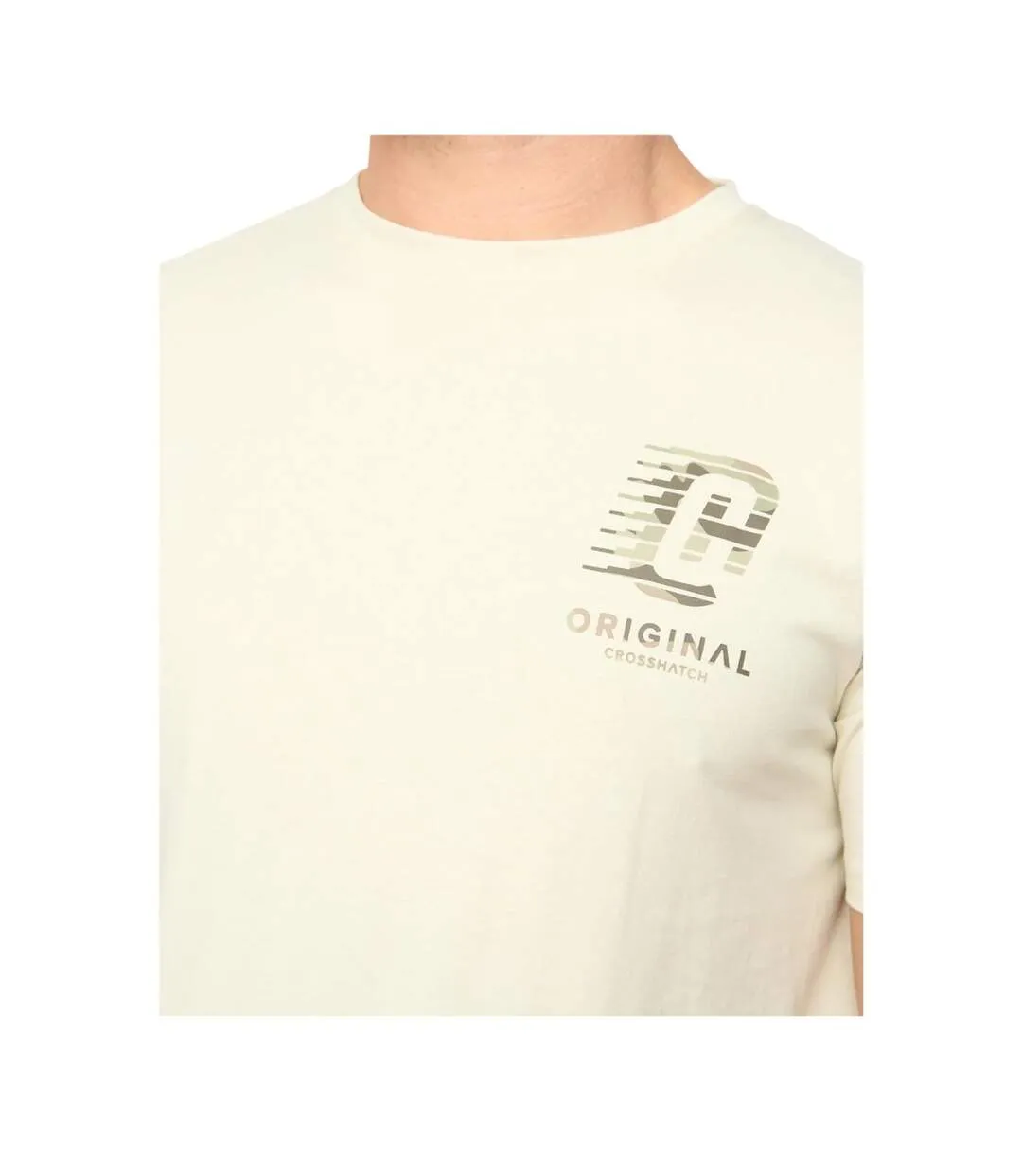 T-shirt Winchamp Homme Beige Crosshatch-4