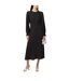 Robe Mi-longue Manches Longues Motif/style À Pois Kimmy Femme Noir Finery-2