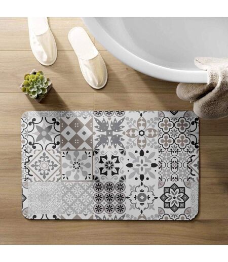 Tapis de Bain Imprimé Salou 50x80cm Gris