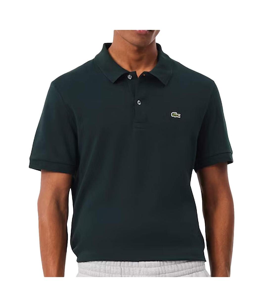 Polo vert sapin homme lacoste fit pima-1
