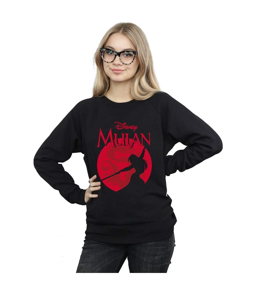 Disney - Sweat MULAN DRAGON SILHOUETTE - Femme (Noir) - UTBI13831-2