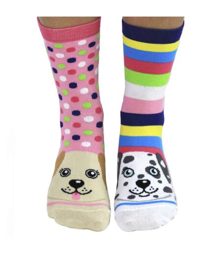 6 Pack Ladies Puppy Dog Novelty Odd Socks in Gift Box
