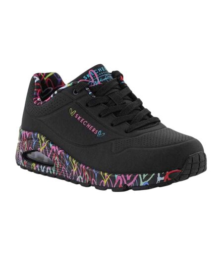 Baskets Uno Loving Love Femme Noir Skechers