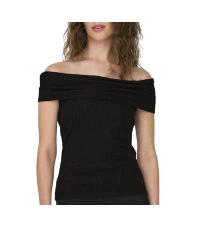 T-Shirt noir femme jdy fransiska 15344028 - l