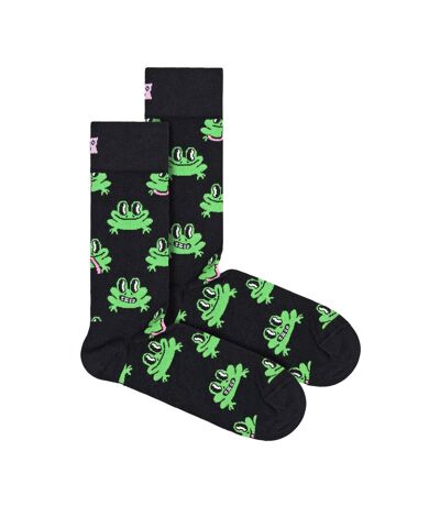 1 Pack Mens & Ladies Cotton Black Frog Design Socks