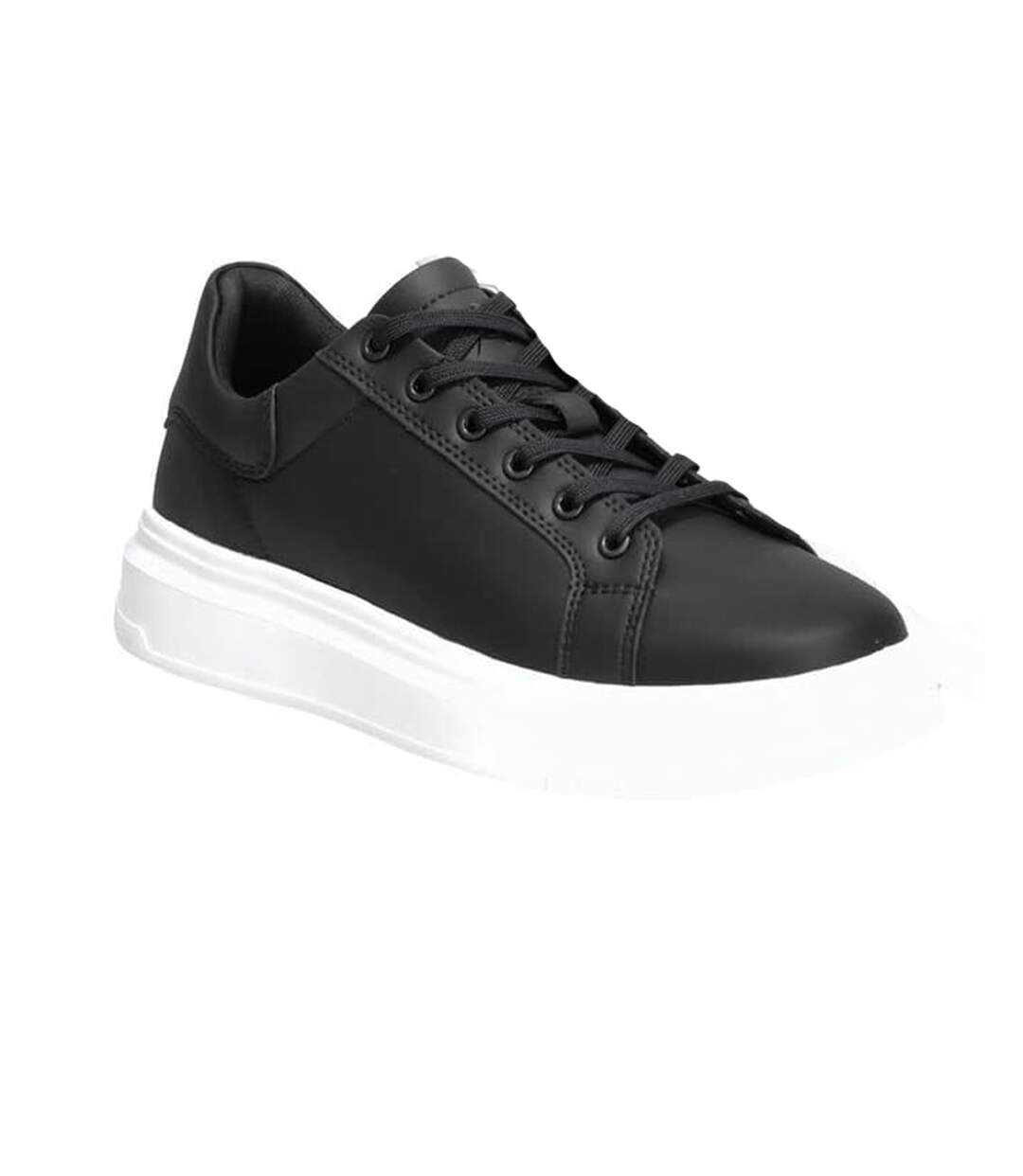 Mens Leather Trainers Black Mascot-1