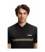 Mens Pl Toc Spin Logo Quarter Zip Polo Shirt Black Boss-4