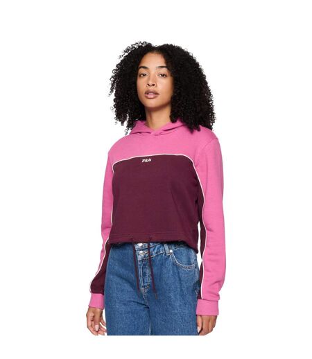 Sweat À Capuche Laagna Femme Rose Bordeaux Fila