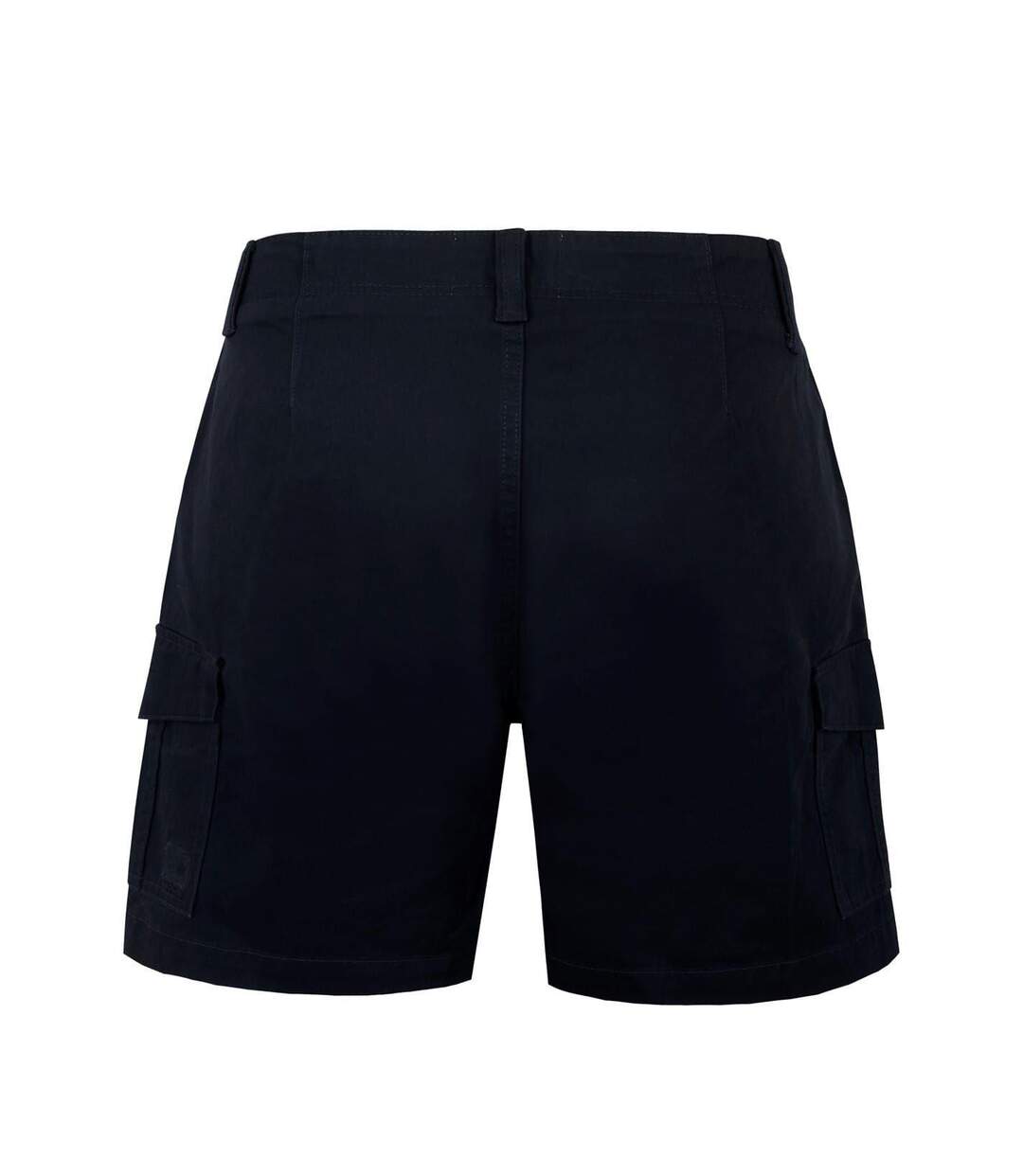 Womens/ladies Plain Cargo Shorts Black SoulCal-2