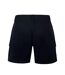 Womens/ladies Plain Cargo Shorts Black SoulCal-2