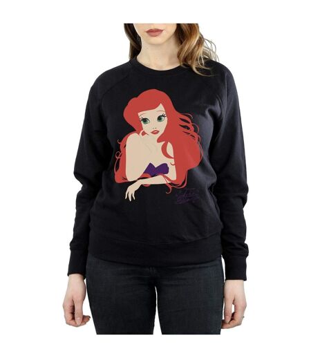 Disney Princess Womens/Ladies Ariel Silhouette Sweatshirt (Black)