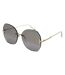 Womens/ladies Round Sunglasses One Size Gold Dark Grey Tom Ford-1
