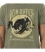 T-shirt homme col rond regular en coton effet usé print devant Lone Vondutch-3