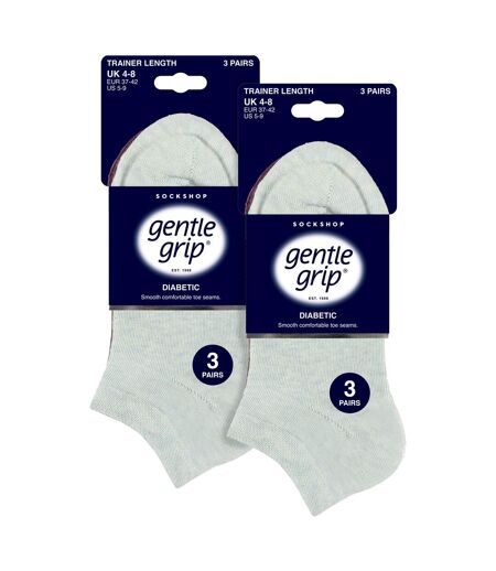 6 Pack Diabetic Trainer Socks for Women | Extra Wide Ankle Socks