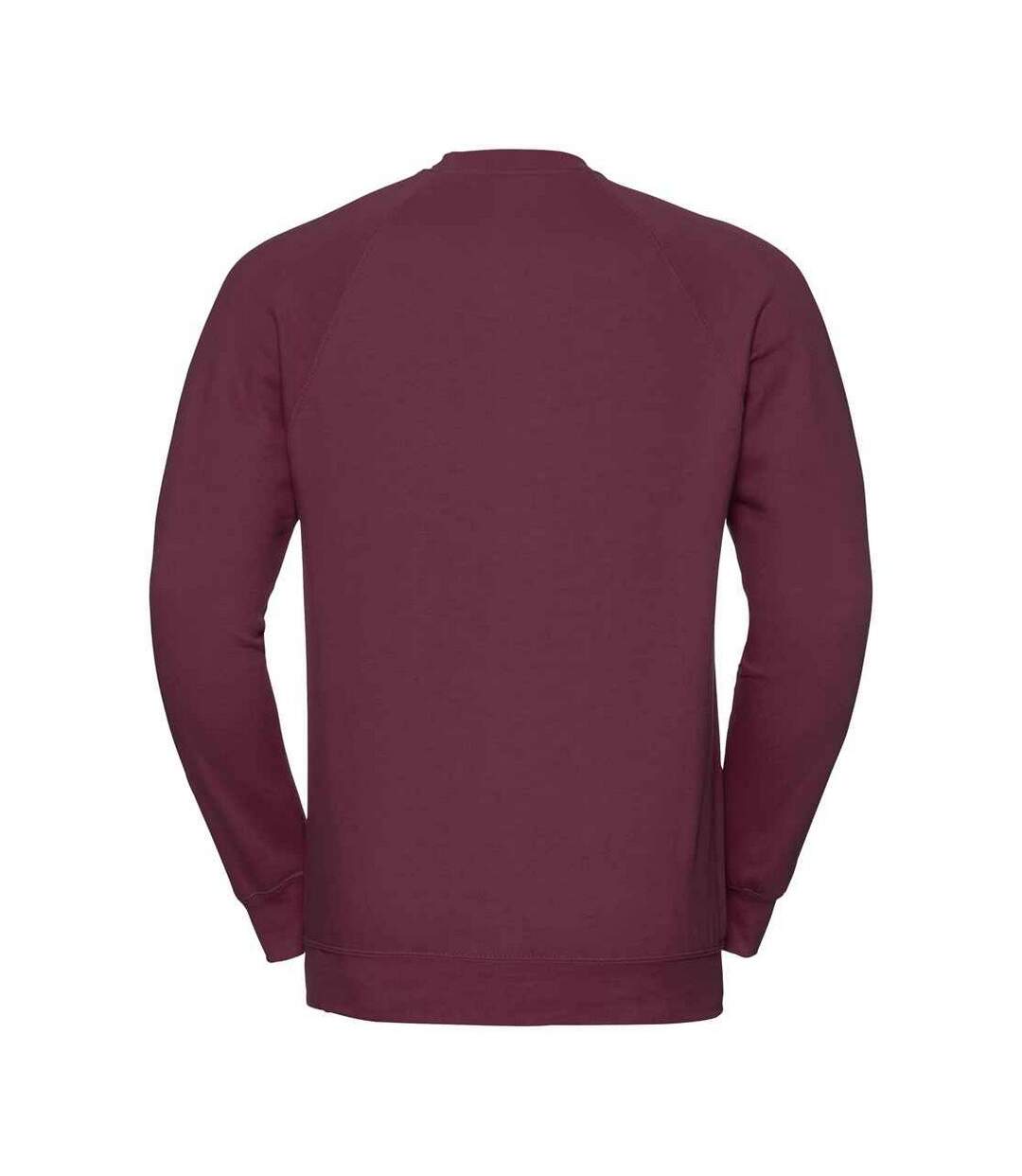 Mens spotshield raglan sweatshirt burgundy Russell