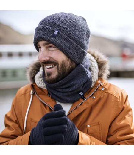 Mens 3.6 TOG Fleece Lined Thermal Turn Over Cuff Winter Beanie Hat