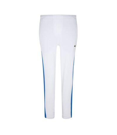 Mens stripe tracksuit bottoms white Lacoste