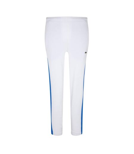 Mens stripe tracksuit bottoms white Lacoste