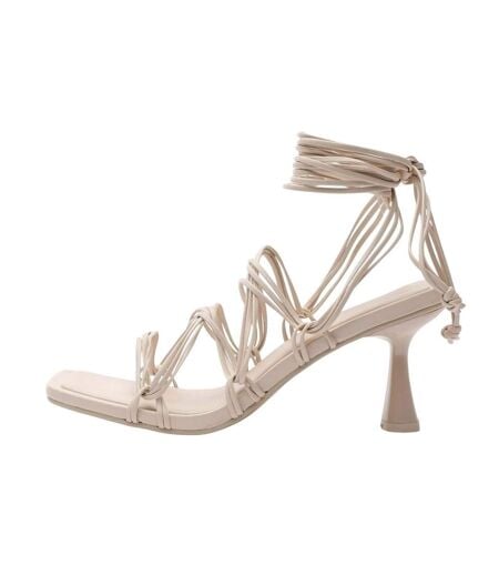 Talons Hauts Style Lanières Femme Crème Where´s That From