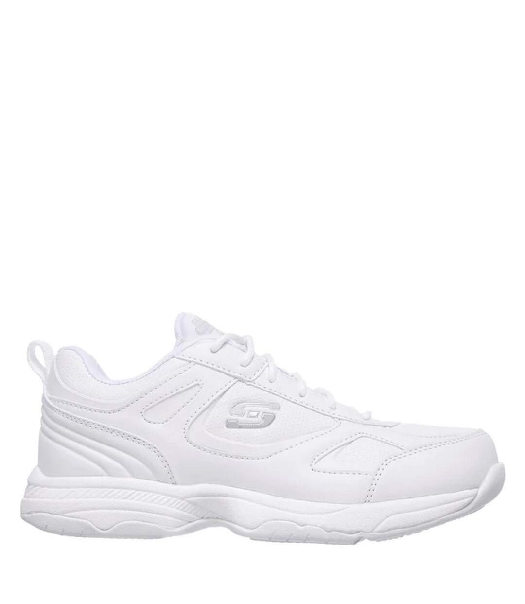 Womens/ladies dighton-bricelyn sr leather relaxed fit safety shoes white Skechers-3
