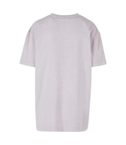 Build Your Brand Womens/Ladies Acid Wash Oversized T-Shirt (Soft Lilac) - UTRW9569
