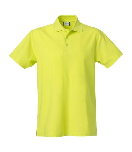 Polo Basic Homme Vert Fluo Clique