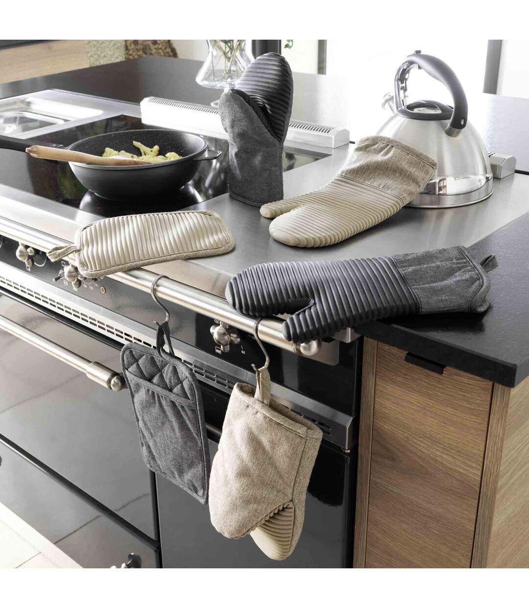 Gant de Cuisine Ambidextre Adam 30cm Anthracite-2