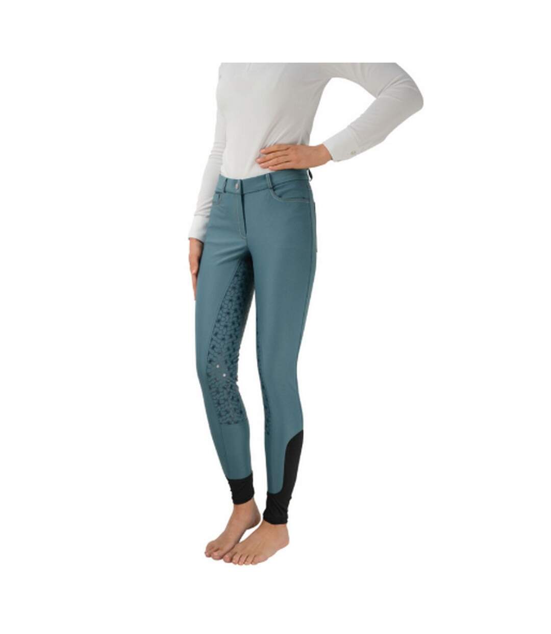 Pantalon d´équitation merlewood femme bleu gris HyPERFORMANCE-1