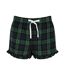 Womens/ladies tartan frill shorts navy/green SF