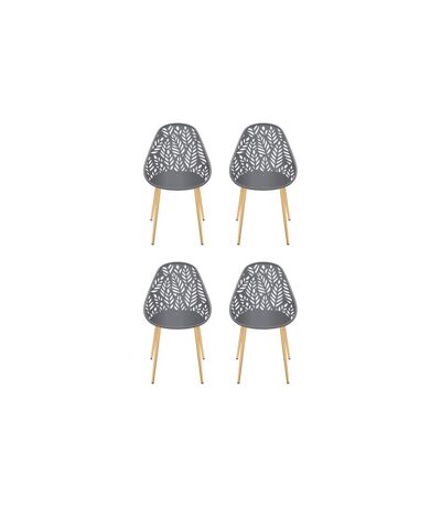 Lot de 4 Chaises de Jardin Lucena 83cm Gris