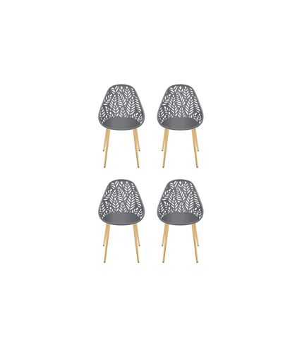 Lot de 4 Chaises de Jardin Lucena 83cm Gris