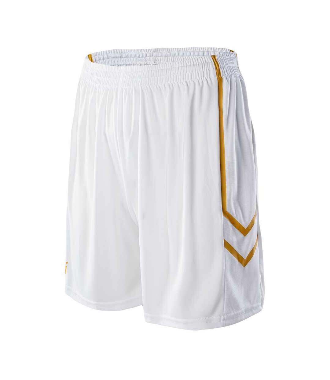 Short Motif/style Logo Dunkey Homme Blanc Vif Jaune Huari-3