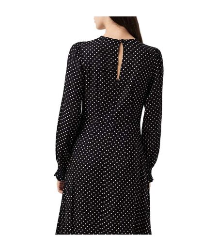 Robe Mi-longue Manches Longues Motif/style À Pois Kimmy Femme Noir Finery