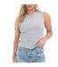 Haut Court Sans Manches Femme Gris Chiné I Saw It First-2