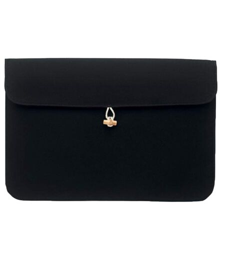 Plain bamboo laptop sleeve one size black MidOcean
