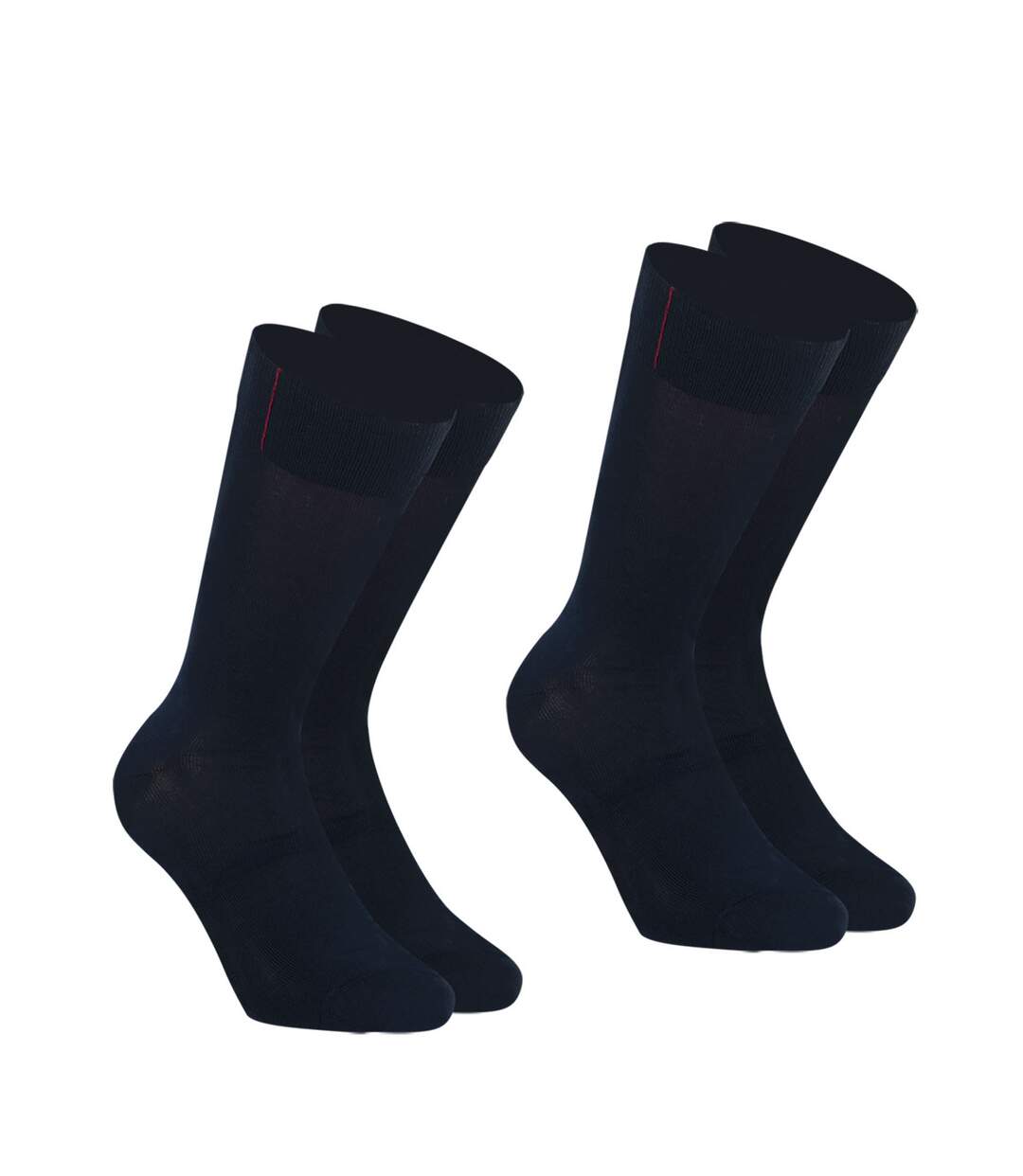 Lot de 2 paires de chaussettes mi-hautes Fil d'Ecosse homme Fait en France Eminence-1
