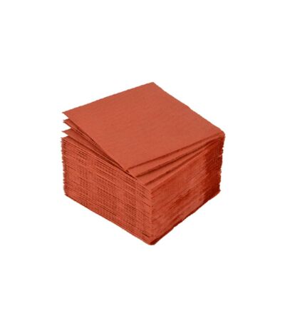 Lot de 40 Serviettes en Papier Vitamine 25x25cm Terracotta