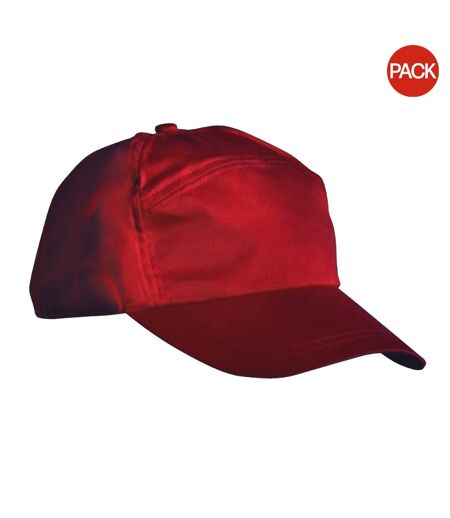 Lot de 2  casquettes unies adulte bordeaux Result