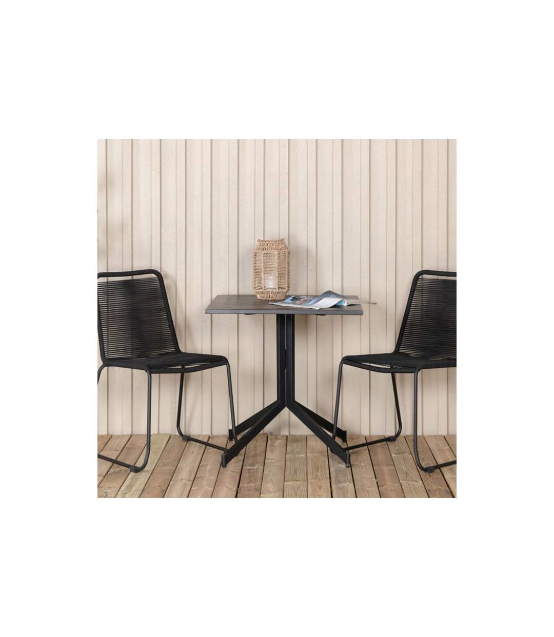 Table de Jardin Way 72cm Noir-5