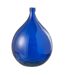 Vase Ballon en Verre Stripe 56cm Bleu-1