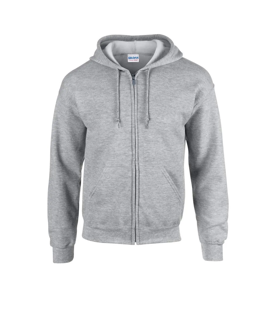 Unisex Adult Heavy Blend Full Zip Hoodie Sports Grey Gildan-1