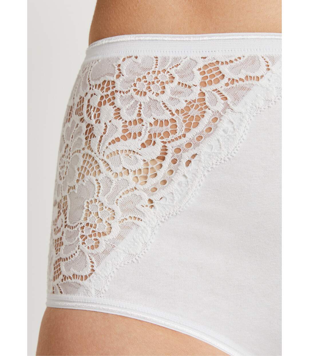 Culottes taille haute dentelle - lot de 2-4